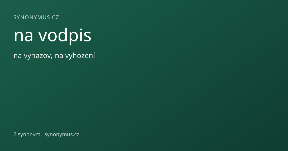 Náhled odkazu: na vodpis
