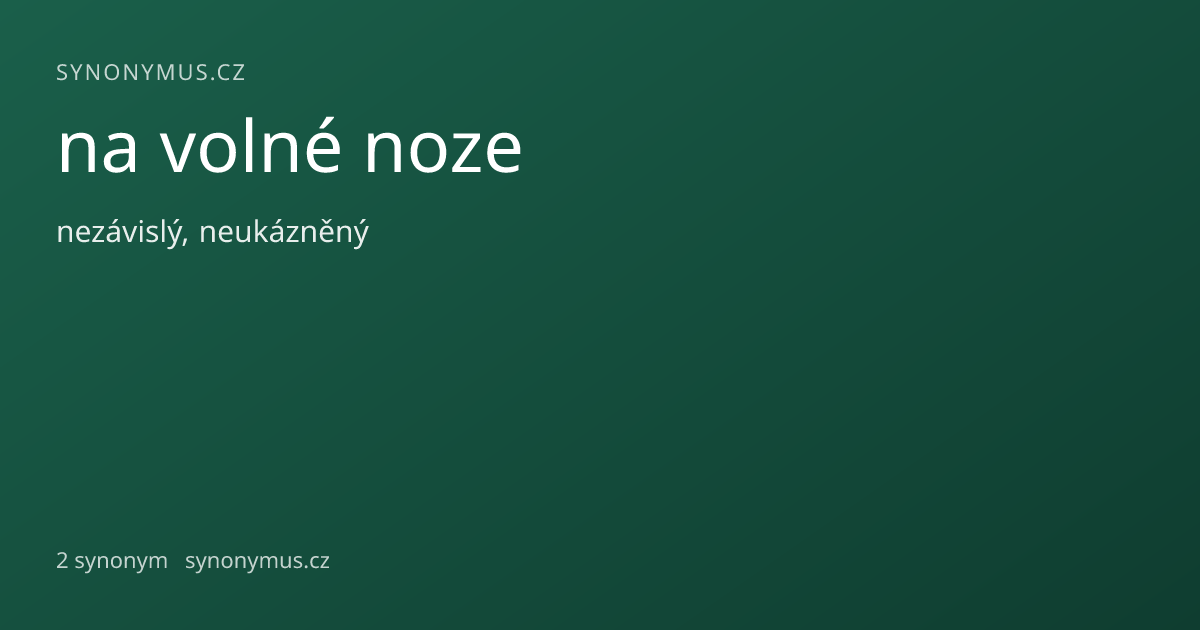 Náhled odkazu: na volné noze