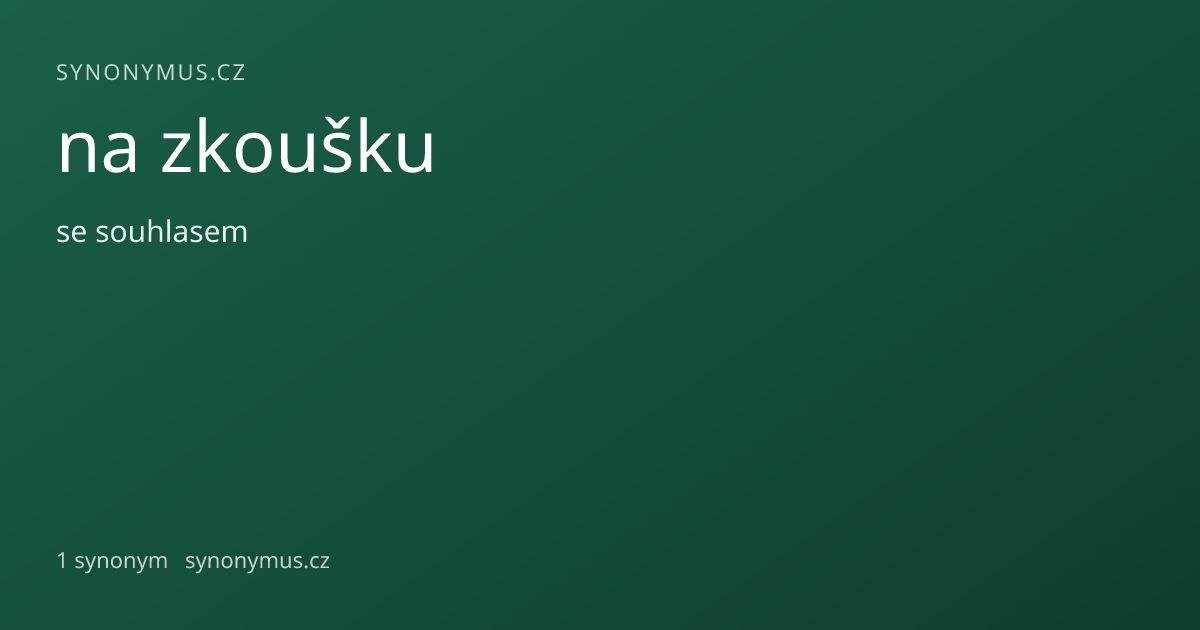 Náhled odkazu: na zkoušku