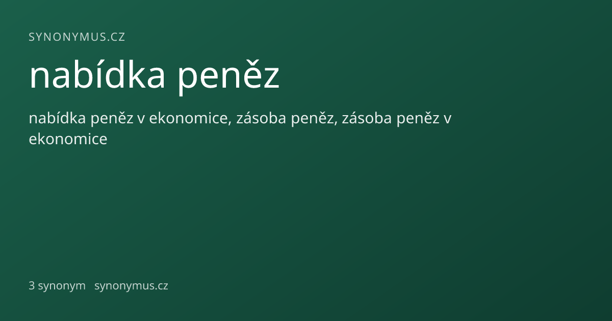 Náhled odkazu: nabídka peněz