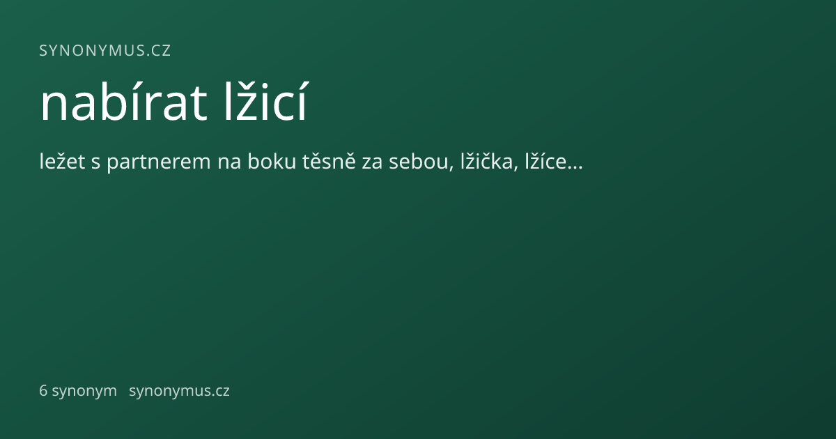 Náhled odkazu: nabírat lžicí