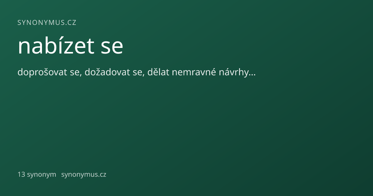 Náhled odkazu: nabízet se