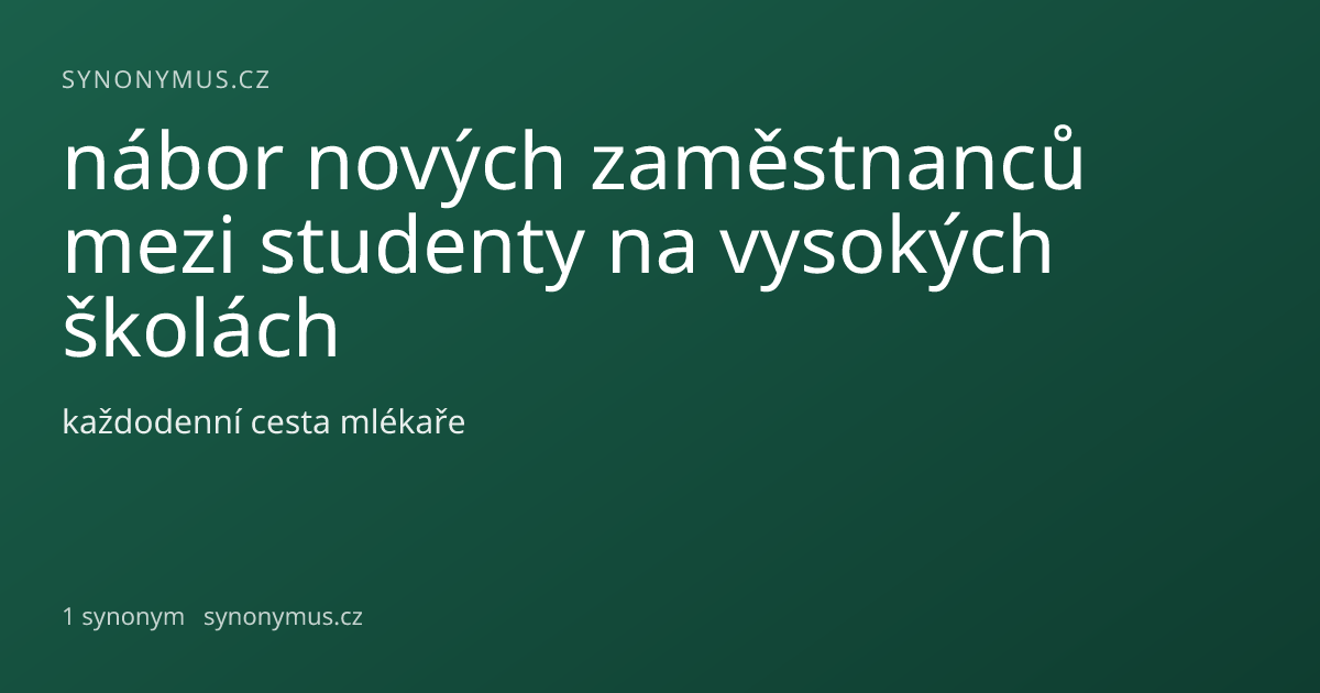 Náhled odkazu: nábor nových zaměstnanců mezi studenty na vysokých školách