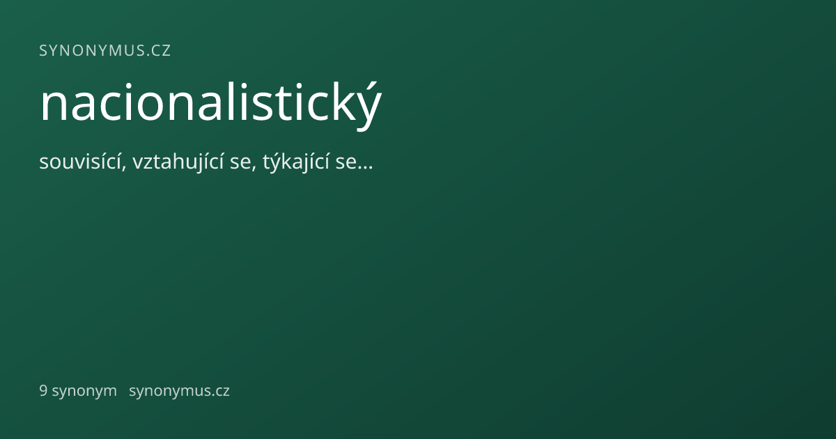 Náhled odkazu: nacionalistický
