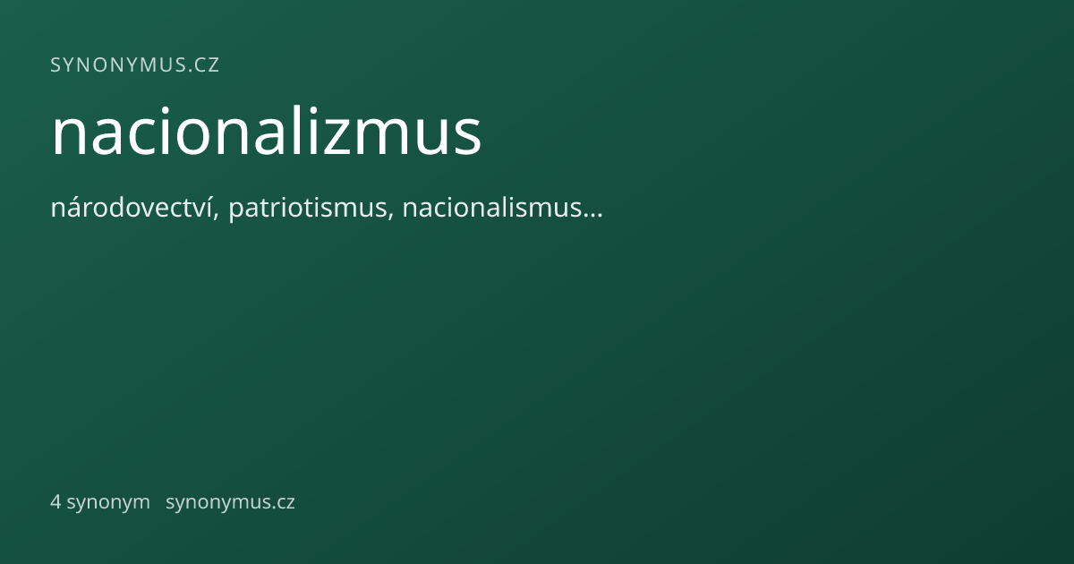 Náhled odkazu: nacionalizmus