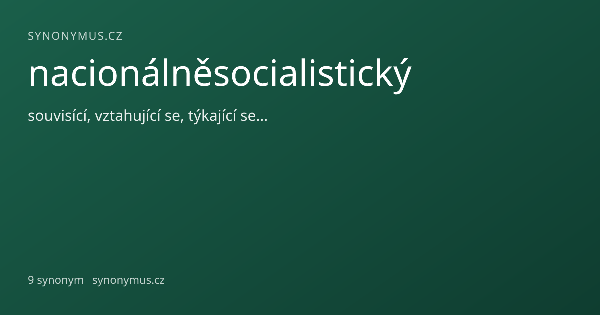 Náhled odkazu: nacionálněsocialistický