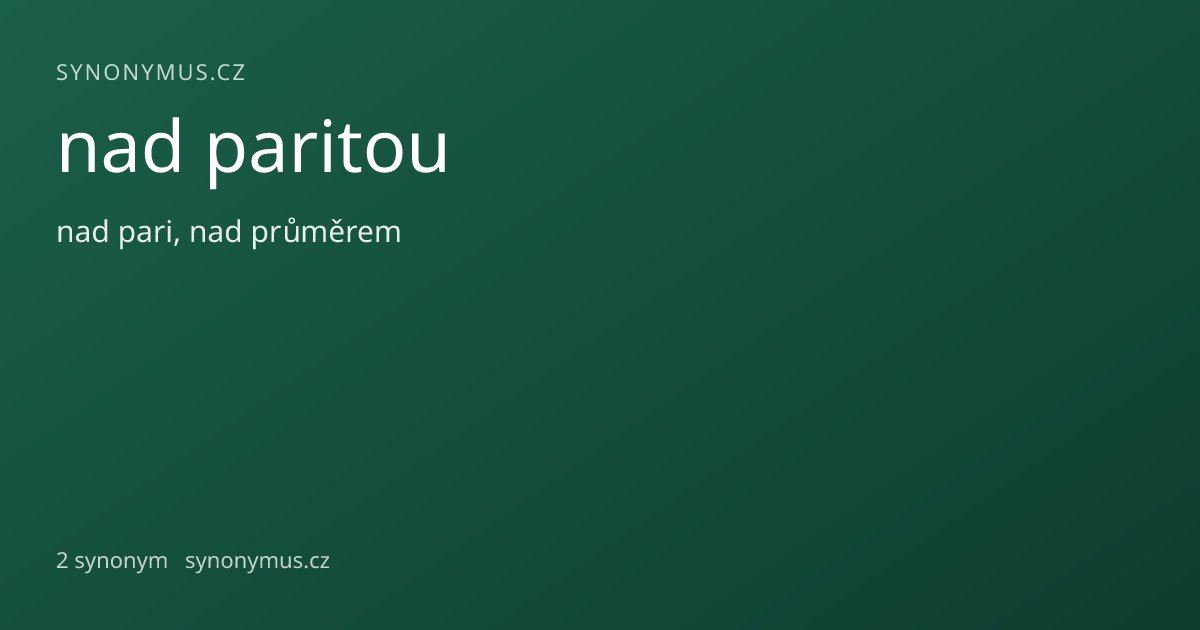 Náhled odkazu: nad paritou