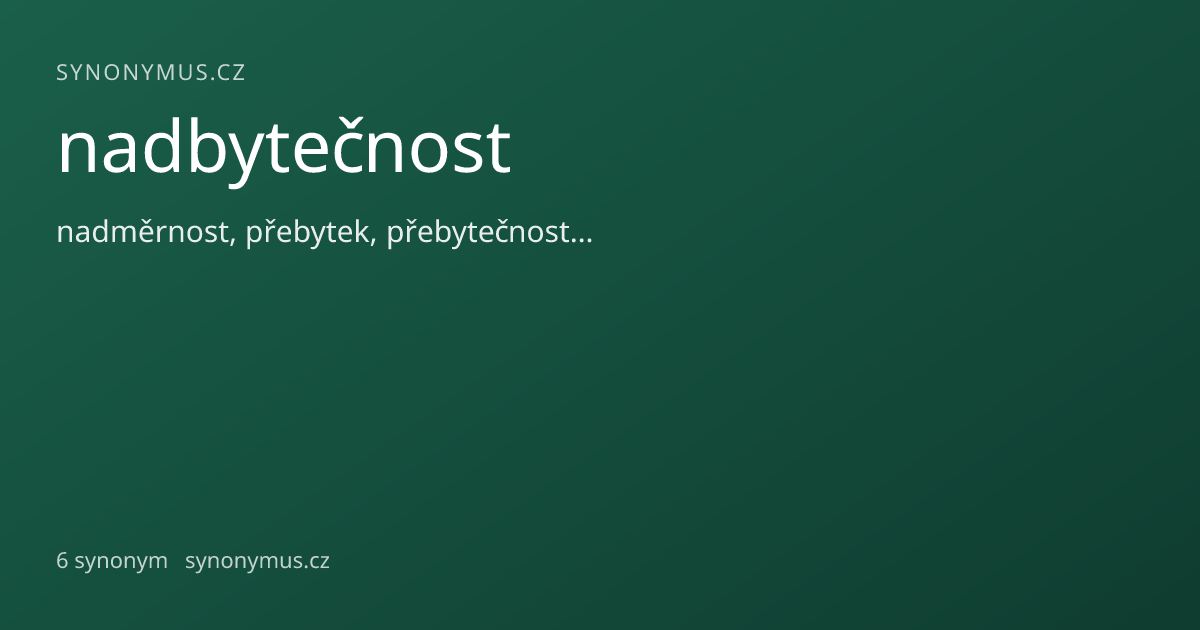 Náhled odkazu: nadbytečnost