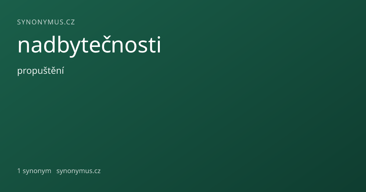Náhled odkazu: nadbytečnosti