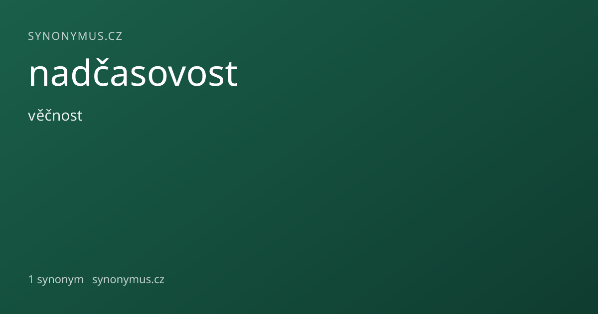 Náhled odkazu: nadčasovost