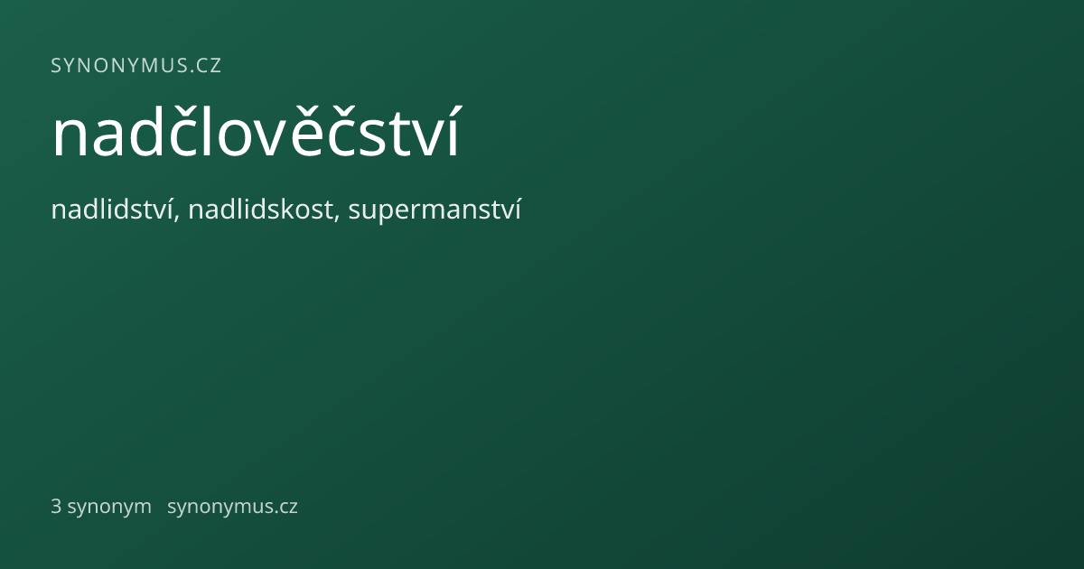 Náhled odkazu: nadčlověčství