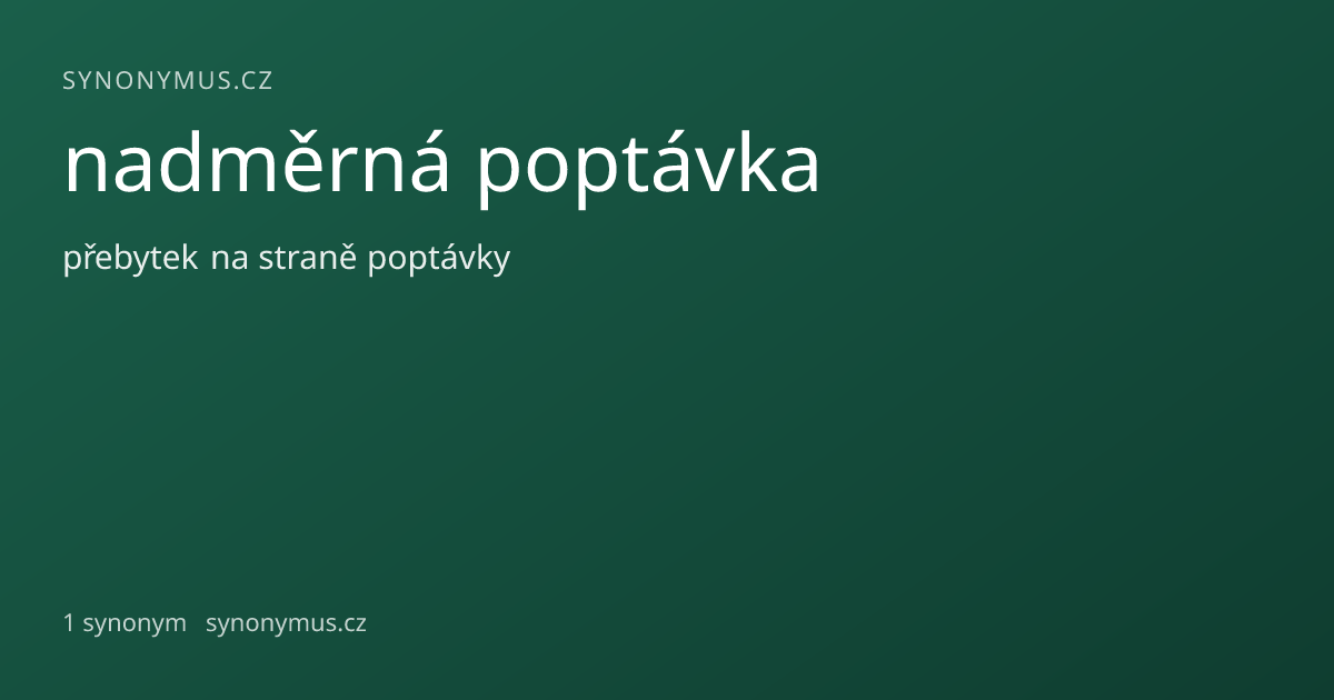 Náhled odkazu: nadměrná poptávka