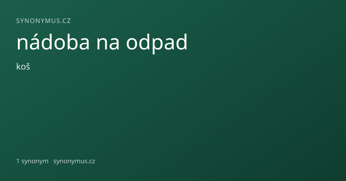 Náhled odkazu: nádoba na odpad