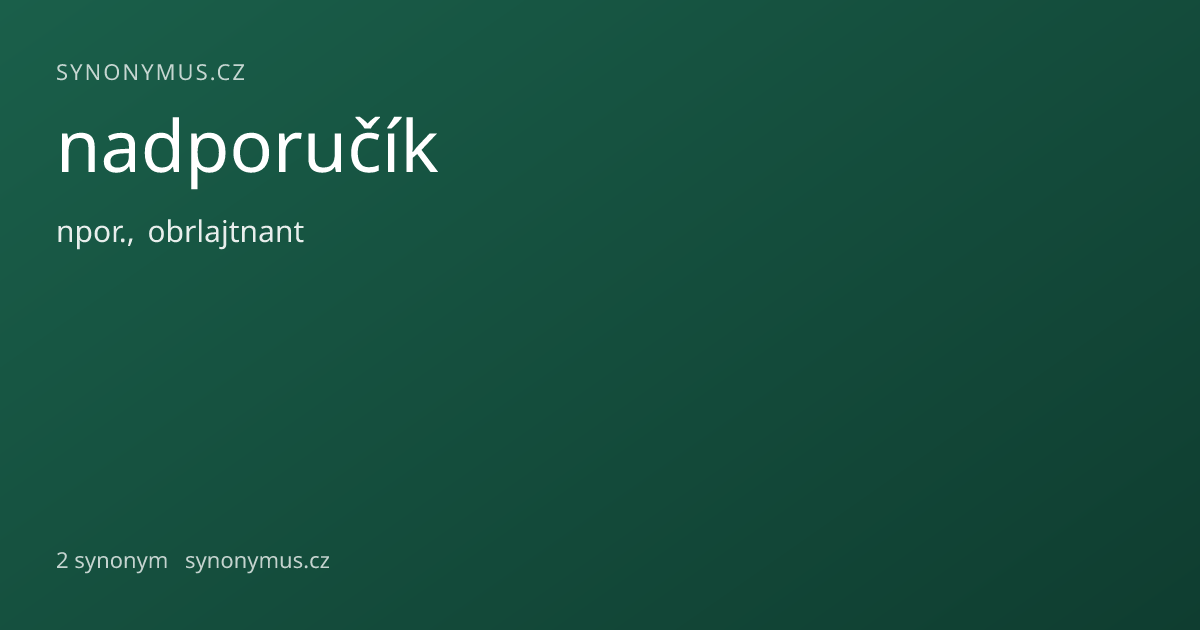 Náhled odkazu: nadporučík
