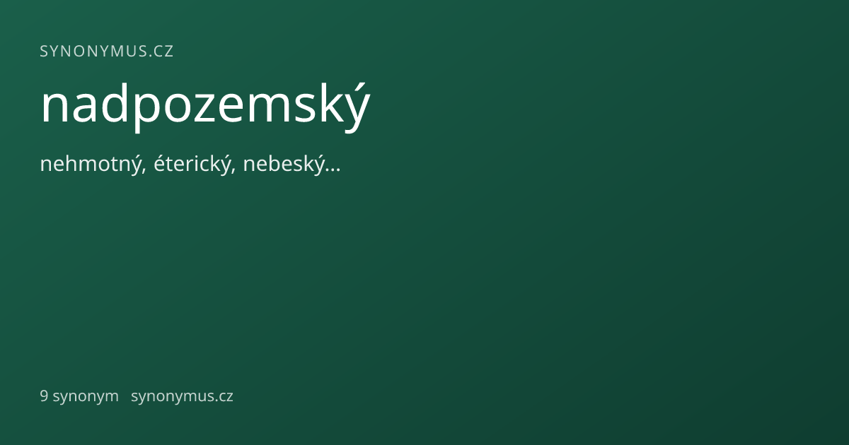 Náhled odkazu: nadpozemský