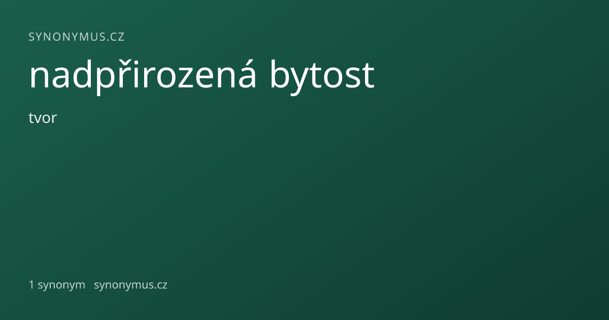 Náhled odkazu: nadpřirozená bytost