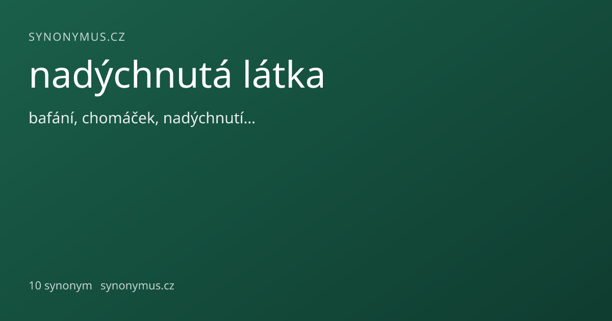 Náhled odkazu: nadýchnutá látka