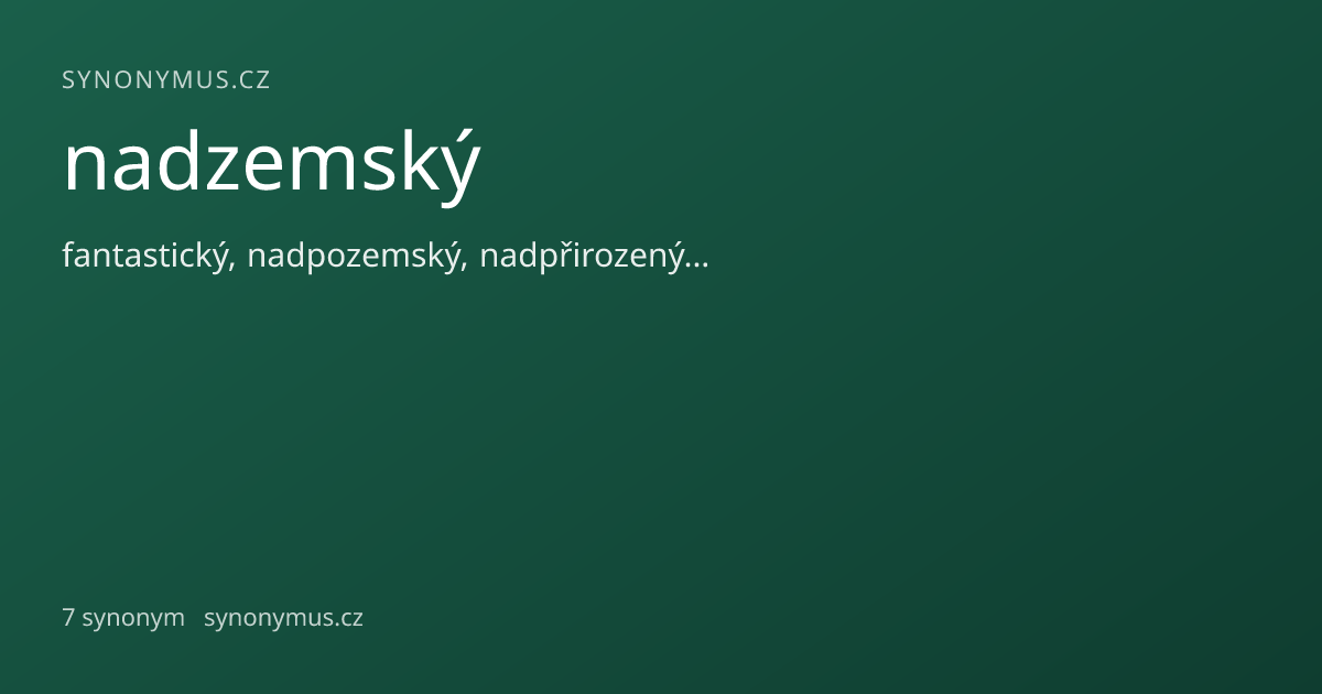 Náhled odkazu: nadzemský