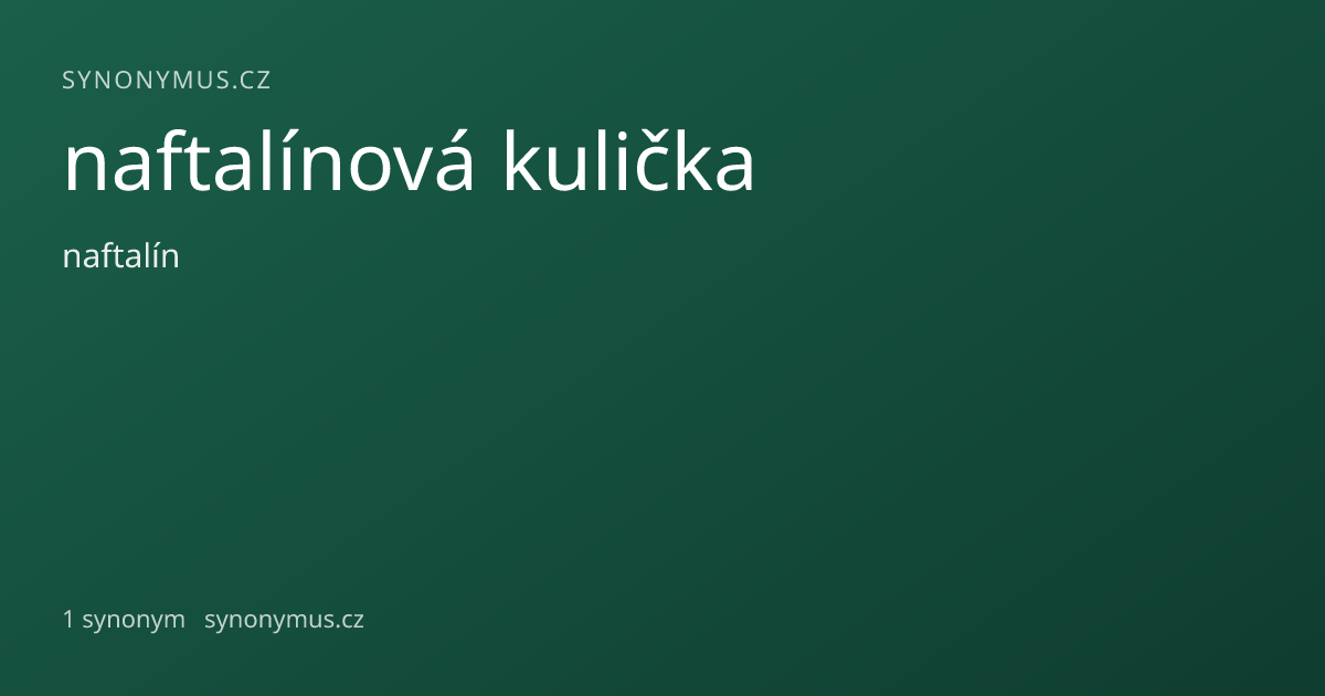 Náhled odkazu: naftalínová kulička