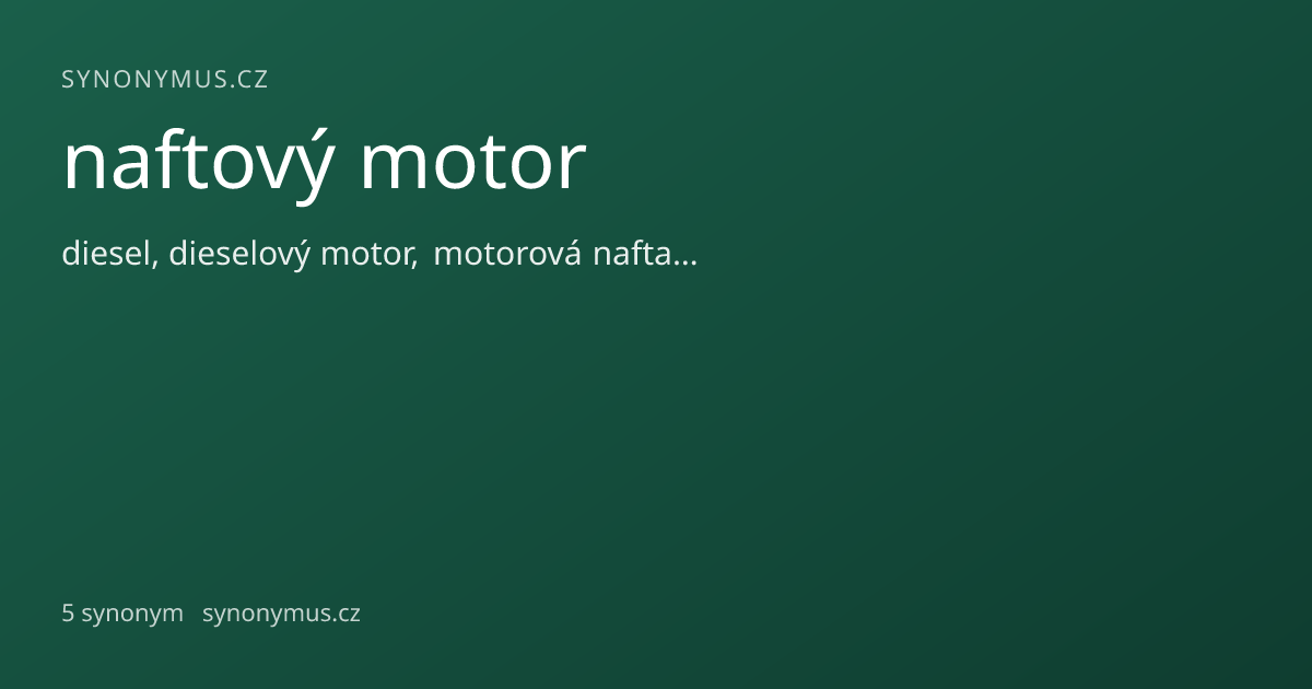 Náhled odkazu: naftový motor