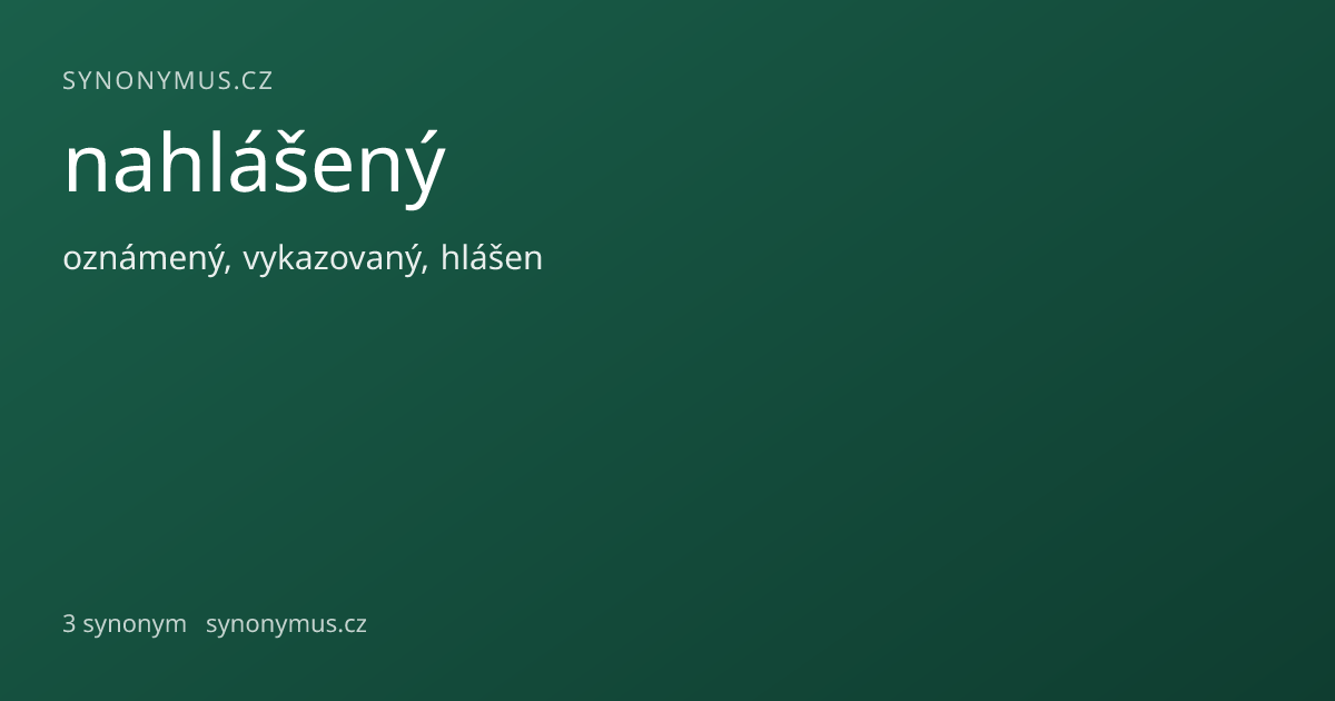 Náhled odkazu: nahlášený