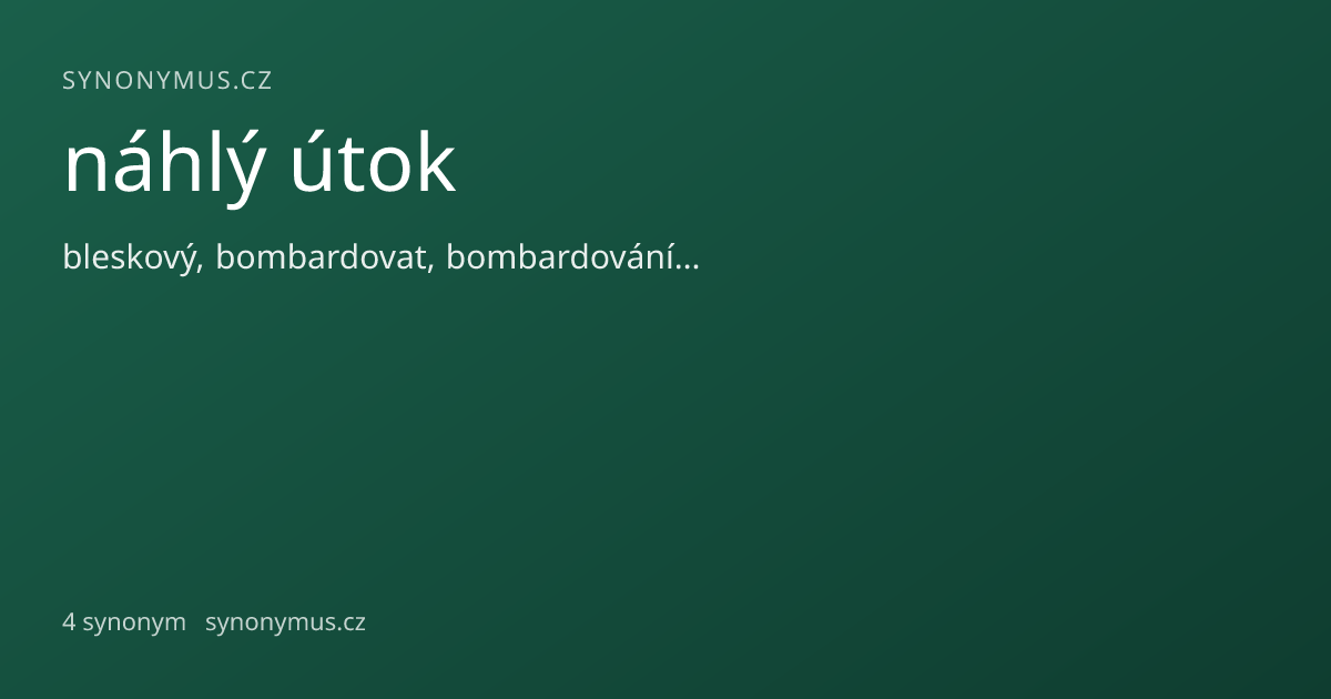 Náhled odkazu: náhlý útok