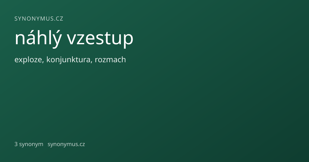 Náhled odkazu: náhlý vzestup