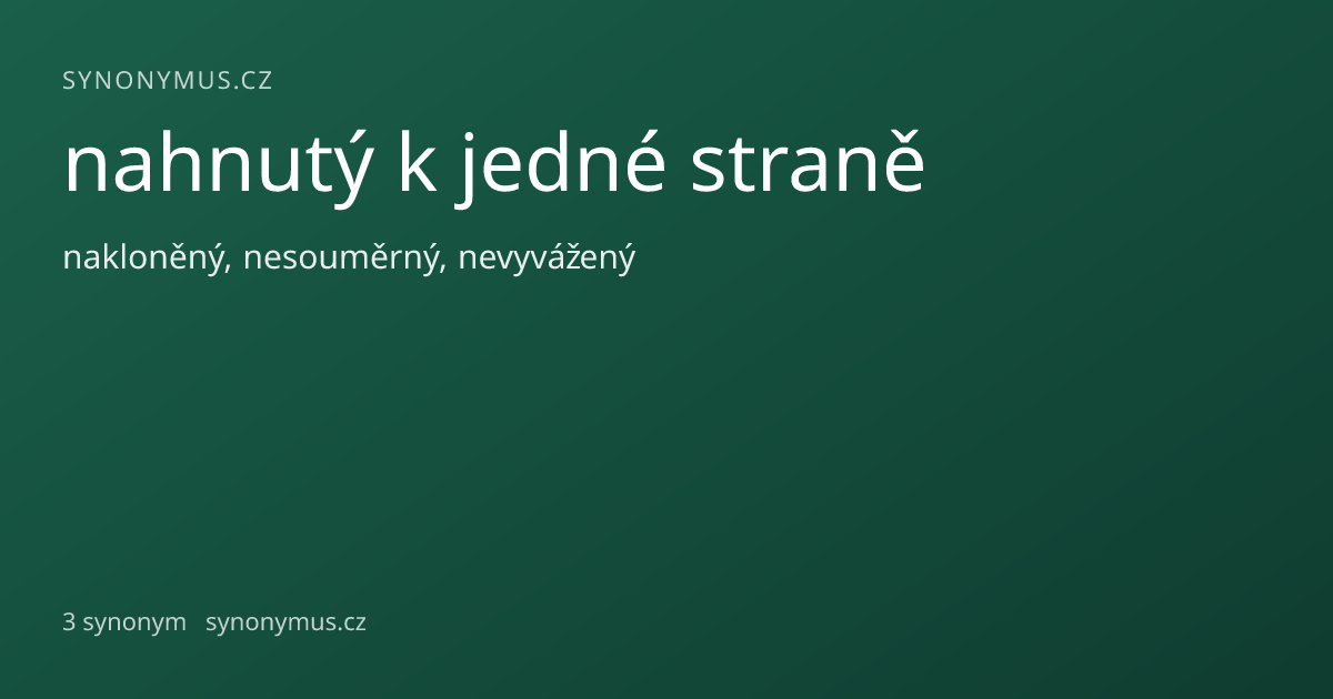 Náhled odkazu: nahnutý k jedné straně