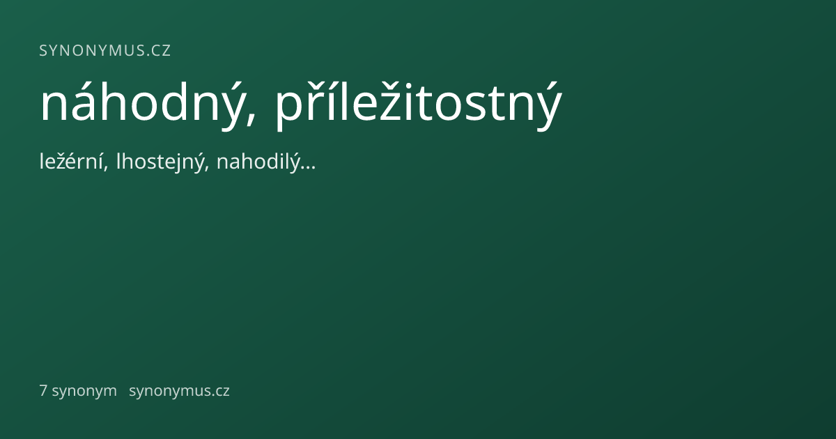 Náhled odkazu: náhodný, příležitostný