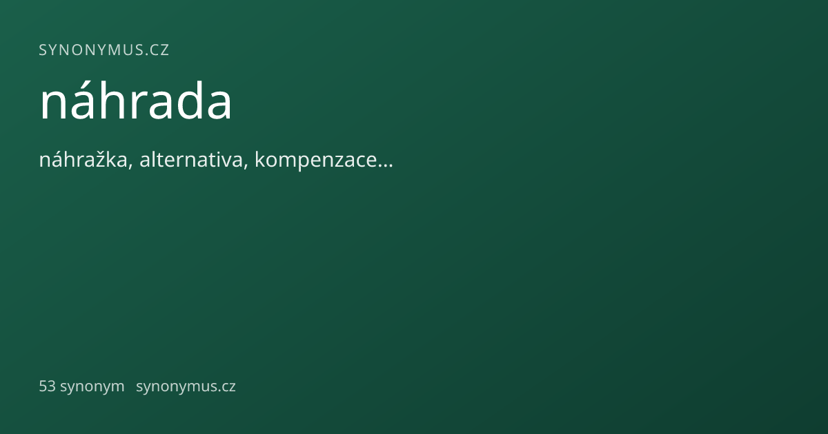 Náhled odkazu: náhrada