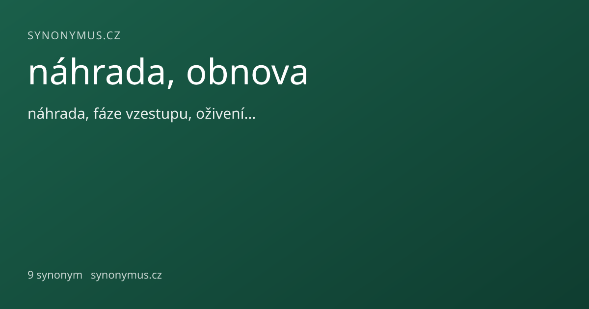 Náhled odkazu: náhrada, obnova