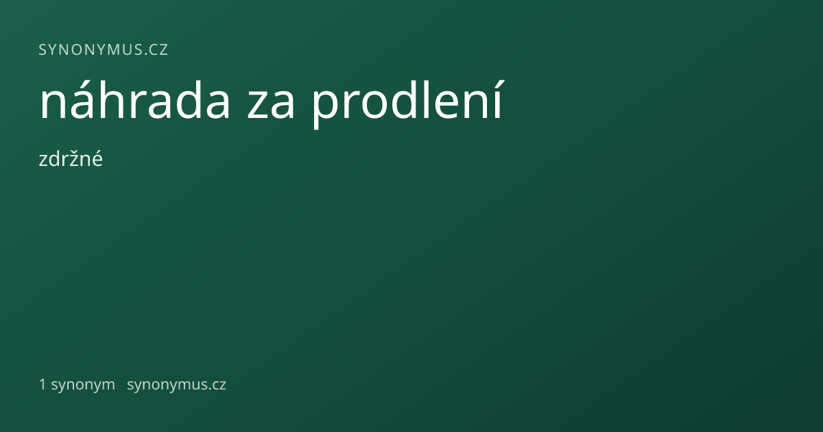 Náhled odkazu: náhrada za prodlení