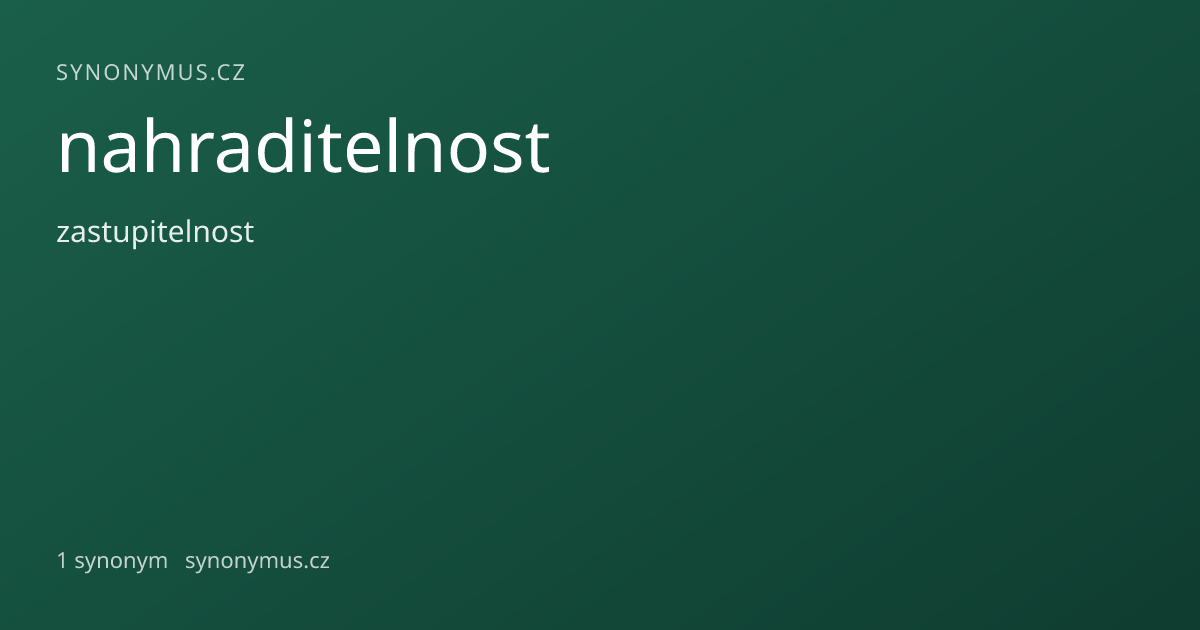 Náhled odkazu: nahraditelnost