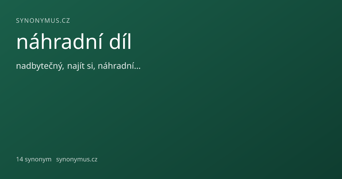 Náhled odkazu: náhradní díl