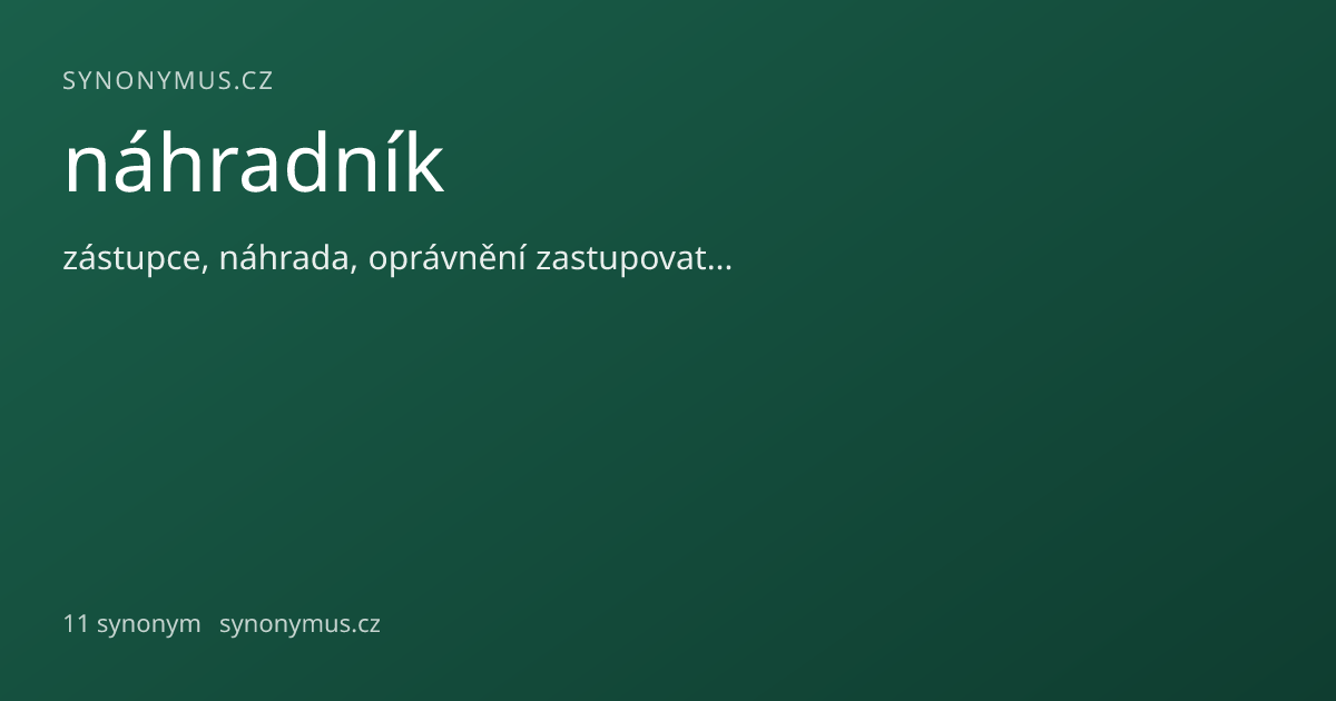 Náhled odkazu: náhradník