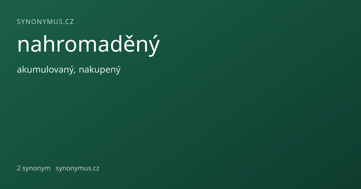 Náhled odkazu: nahromaděný