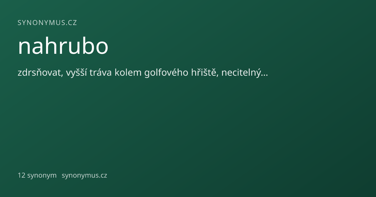 Náhled odkazu: nahrubo