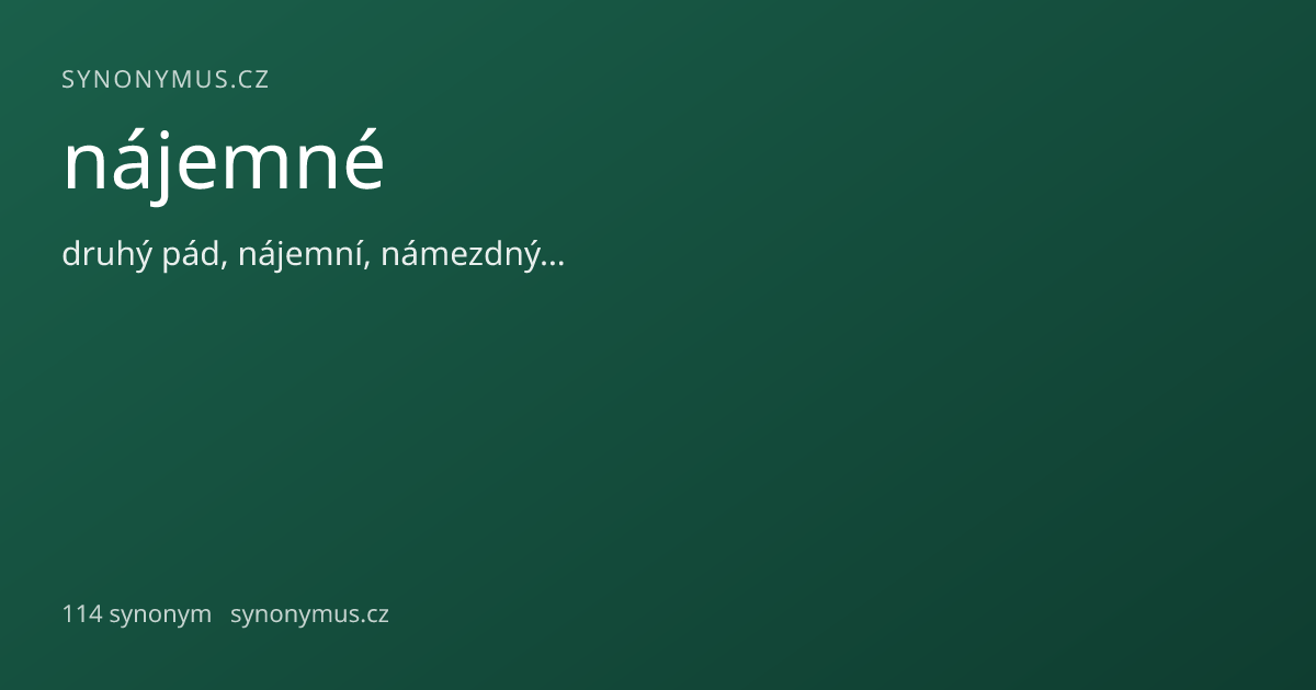 Náhled odkazu: nájemné
