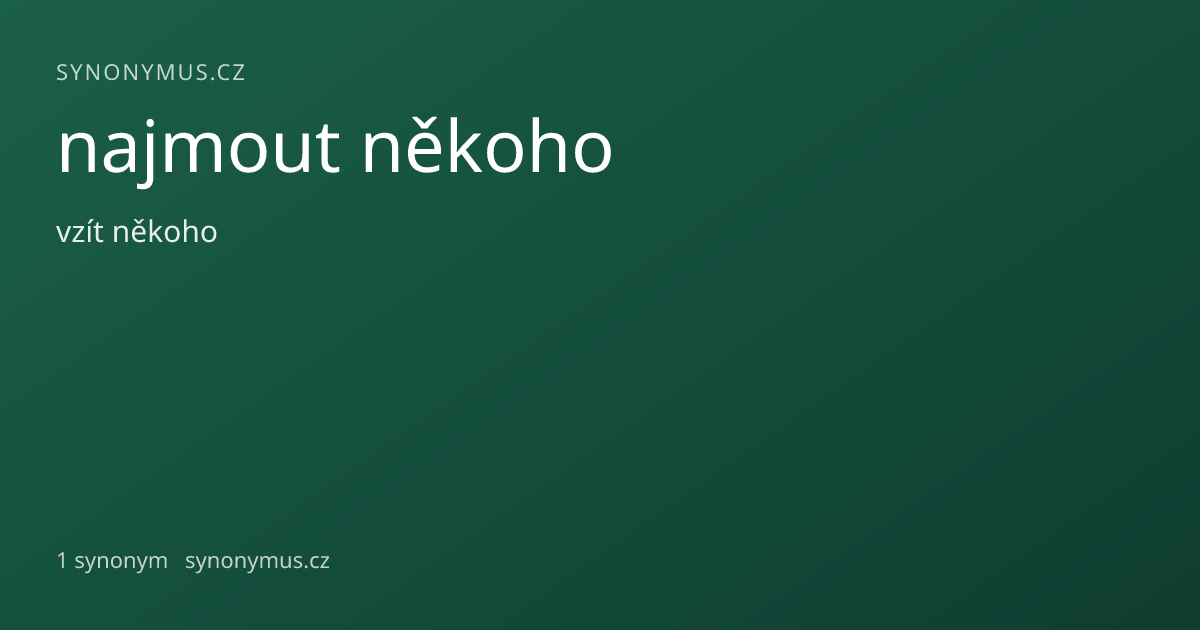 Náhled odkazu: najmout někoho