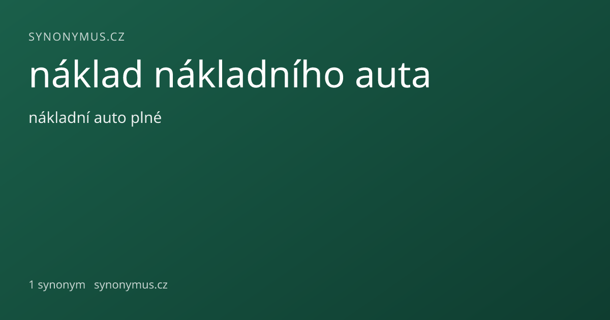 Náhled odkazu: náklad nákladního auta
