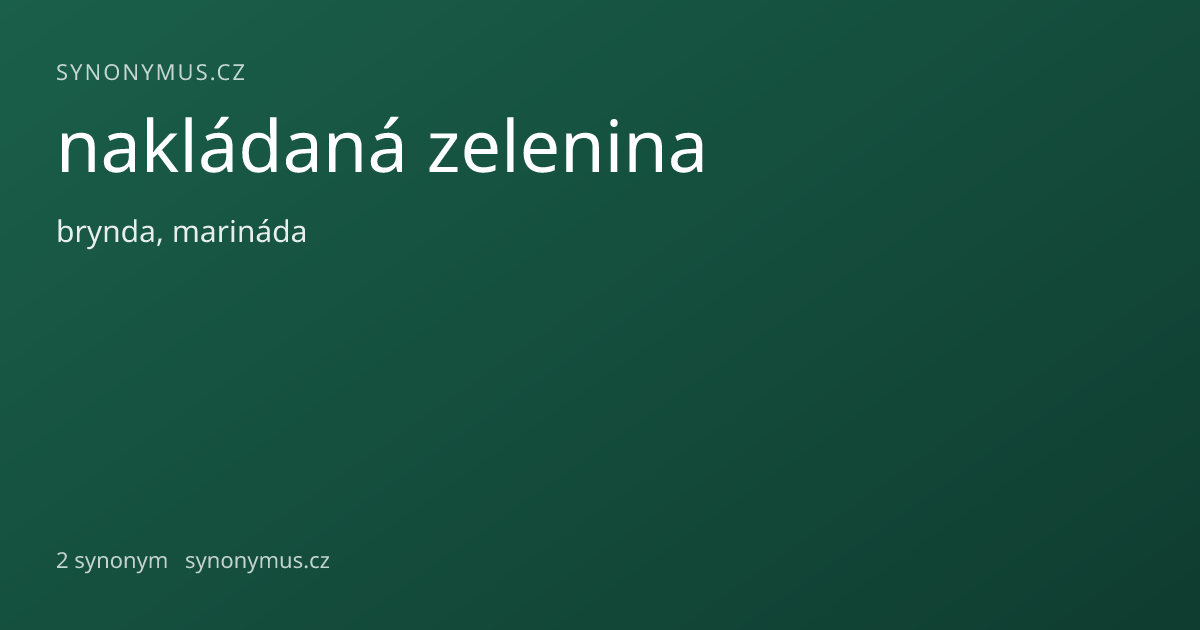 Náhled odkazu: nakládaná zelenina