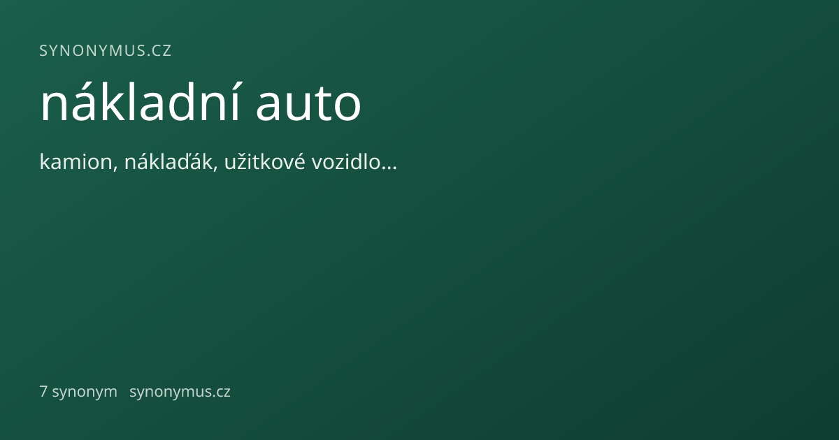 Náhled odkazu: nákladní auto
