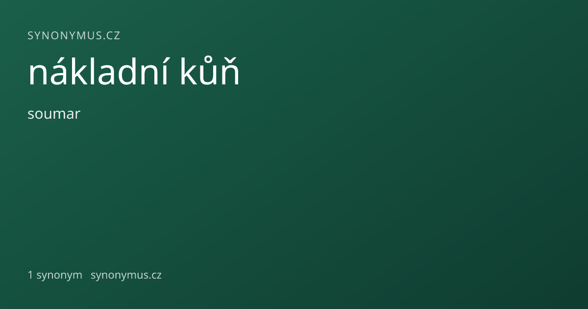 Náhled odkazu: nákladní kůň