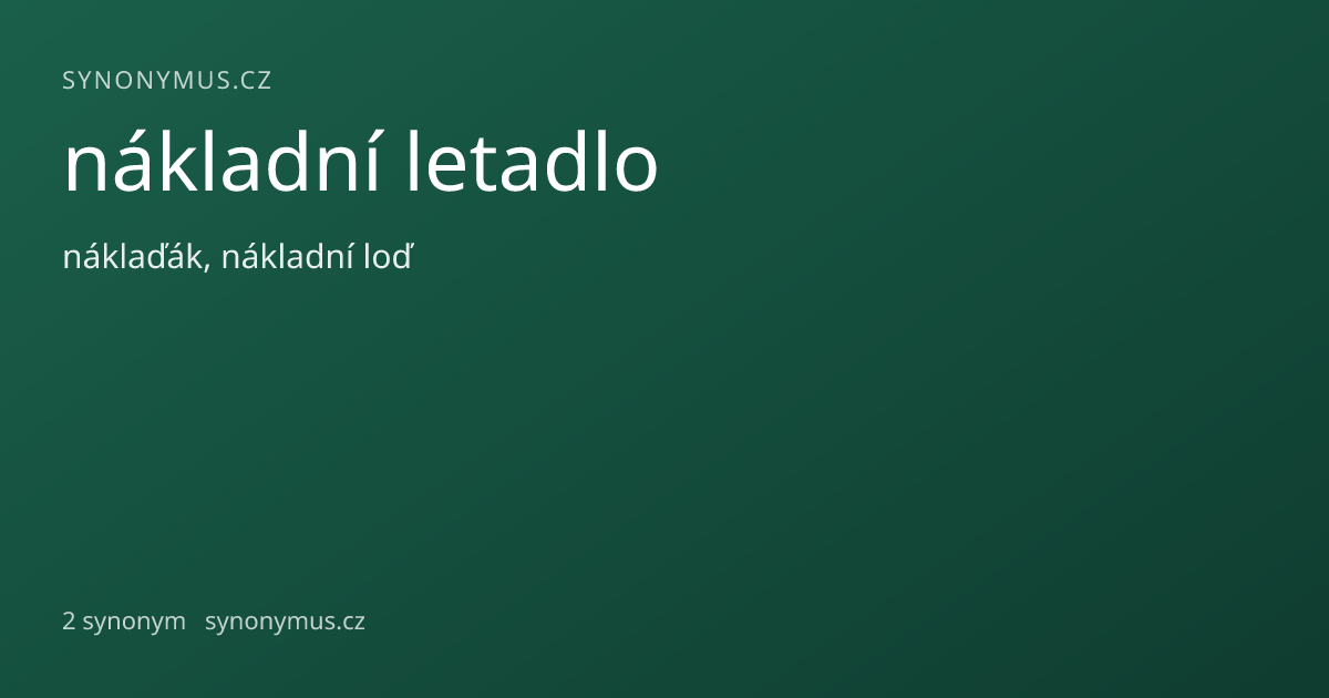 Náhled odkazu: nákladní letadlo