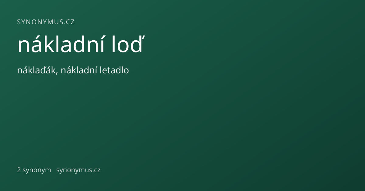 Náhled odkazu: nákladní loď