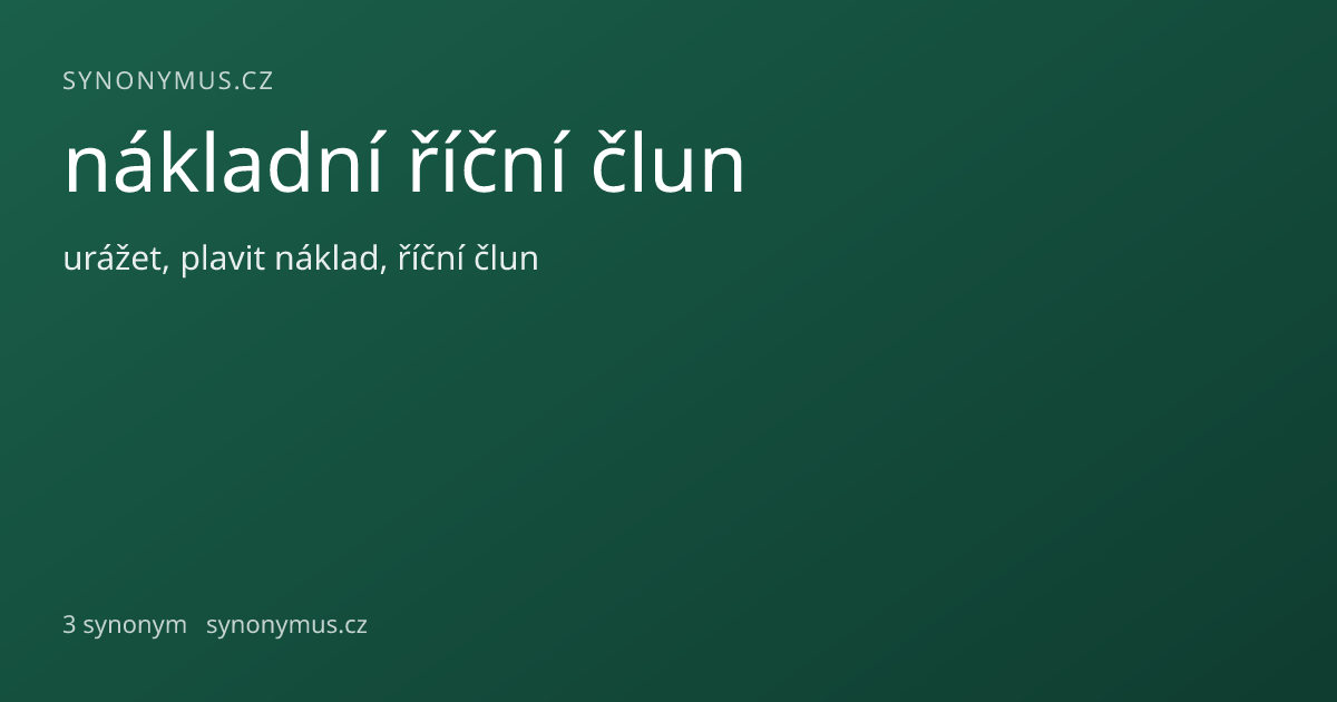 Náhled odkazu: nákladní říční člun