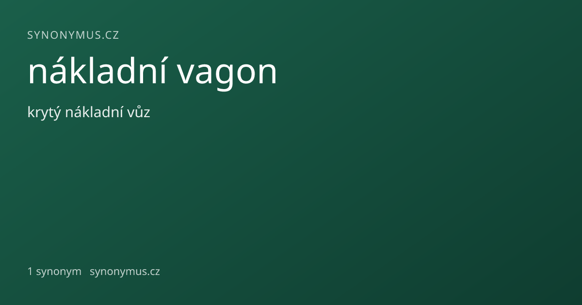 Náhled odkazu: nákladní vagon