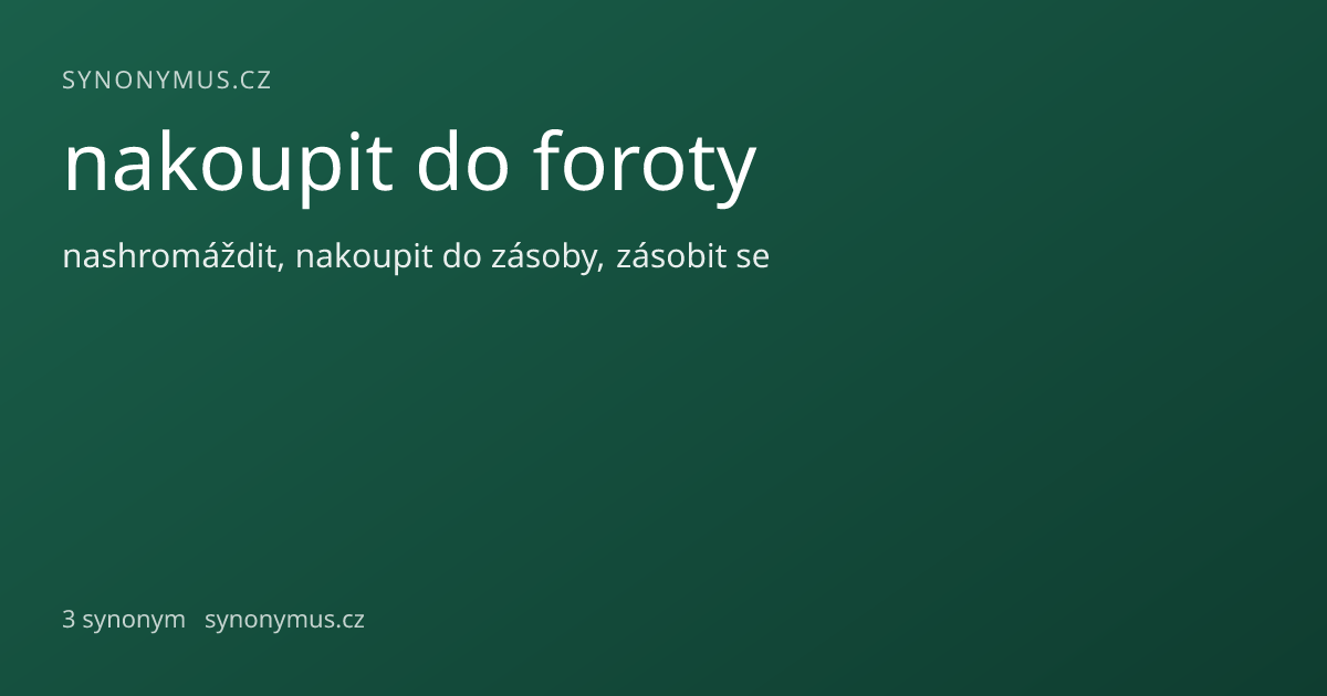 Náhled odkazu: nakoupit do foroty