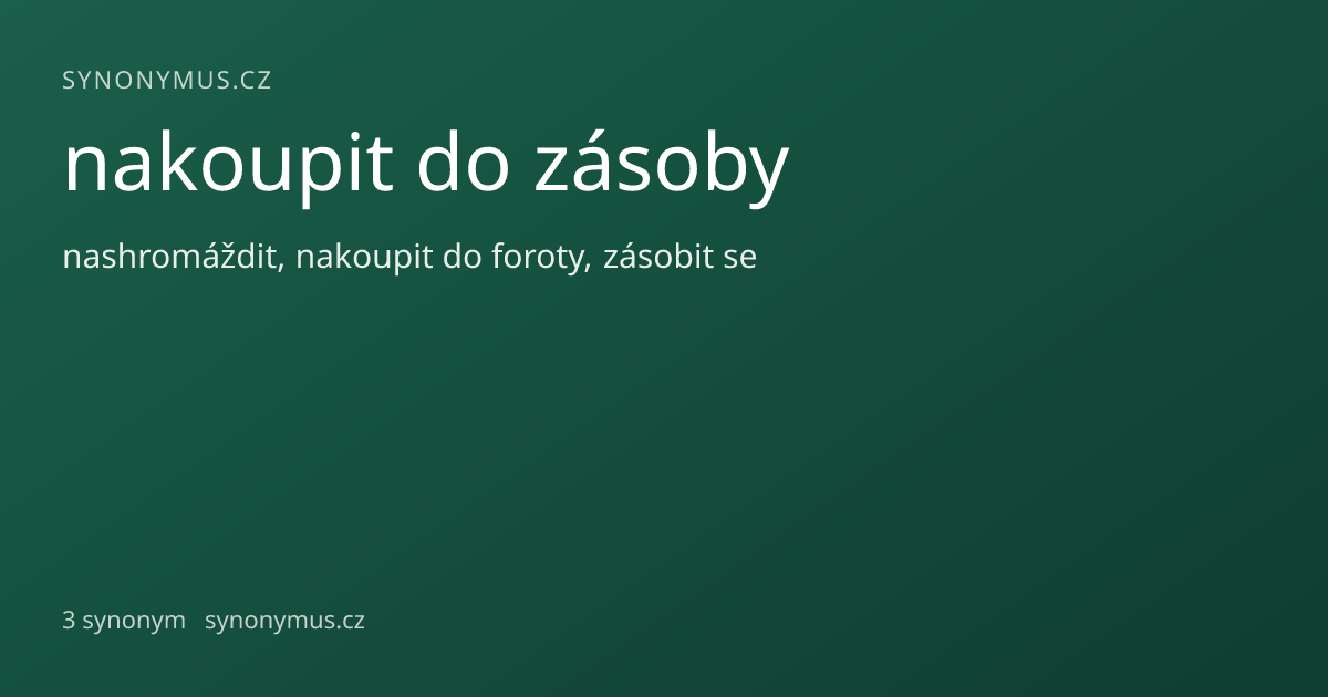 Náhled odkazu: nakoupit do zásoby