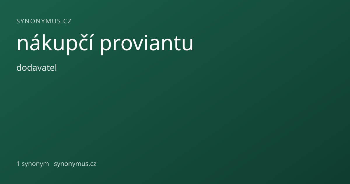 Náhled odkazu: nákupčí proviantu